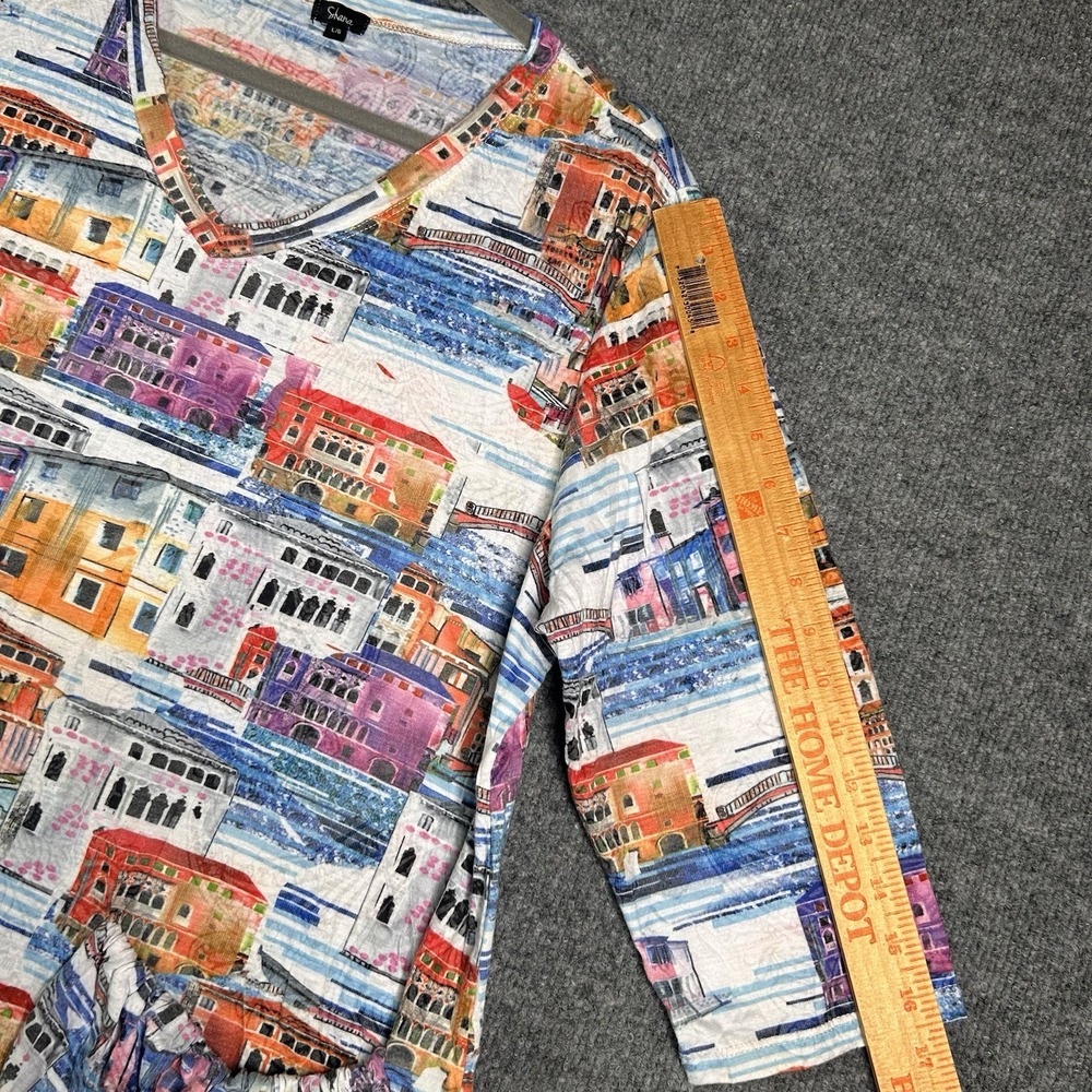 Shana Tunic Top Art To Wear‎ Size Large Artsy Colorful Venice - Picture 8 of 8